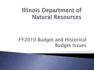 IDNR Operating Budget by Fund - Illinois Department of Natural