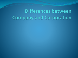 Difference between Company and Corporation