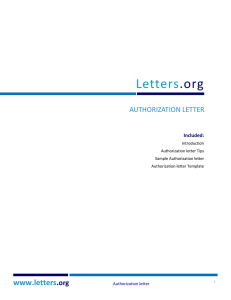 Authorization letter