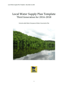 Water Supply Plan Template - Minnesota Department of Natural