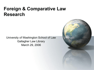 Foreign & Comparative Law Research