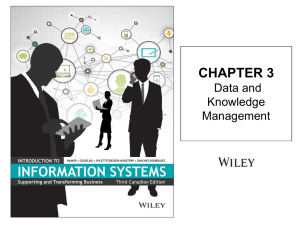 Data and Knowledge Management