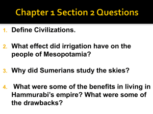Section 2: Mesopotamian Civilization