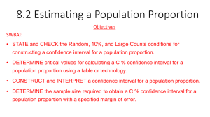 8.2 Estimating a Population Proportion