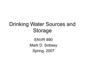 Water Drinking Water Sources and their Risks