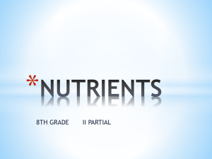 NUTRIENTS 8TH GRADE
