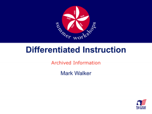 Archived: Differentiated Instruction (MSPowerPoint)