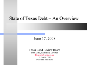 Not-self supporting - Texas Bond Review Board
