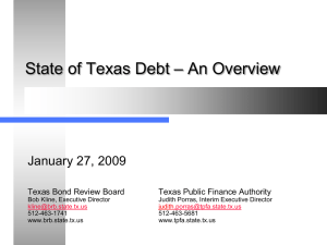 Revenue Bonds - Texas Bond Review Board