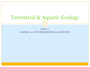 Terrestrial & Aquatic Ecology