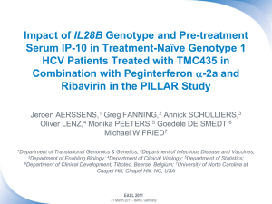Impact of IL28B Genotype and Pre-treatment Serum IP