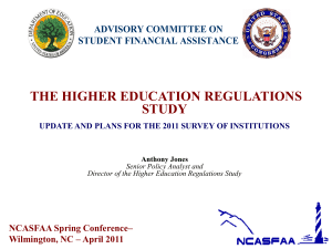 THE HIGHER EDUCATION REGULATIONS STUDY