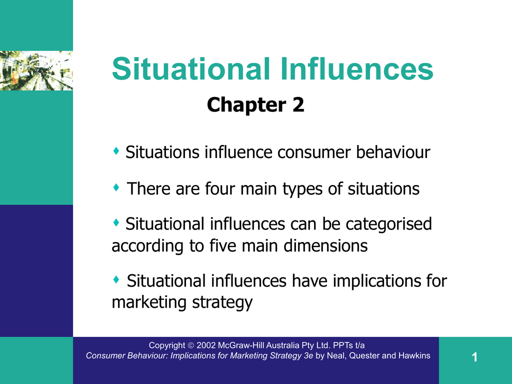 Situational influences the consumers face