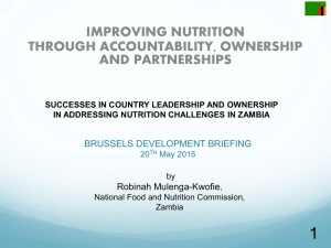 Improving Nutrition through accountability