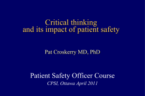 TYPE 1 - Canadian Patient Safety Institute