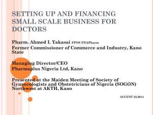 setting up and financing small scale business for