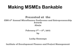 Making MSMEs Bankable