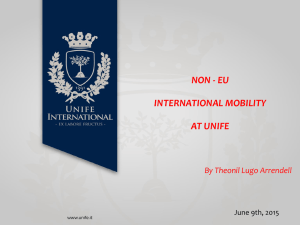 non-EU International mobility at UNIFE