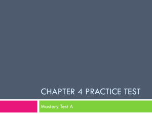 Chapter 4 practice test