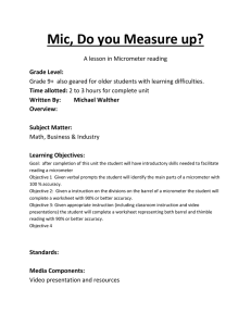 Mic, Do you Measure Up? Lesson Plan