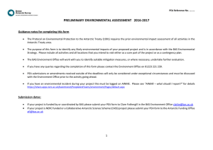 Preliminary Environmental Assessment Form 2016