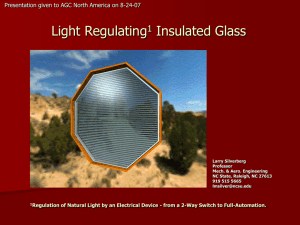 Light Regulating Insulated Glass - North Carolina State University