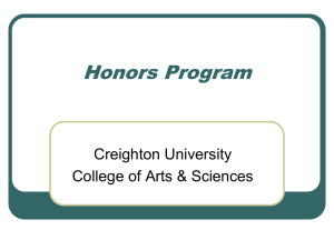 Honors Program - Creighton University