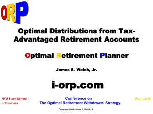 Optimal Retirement Planner