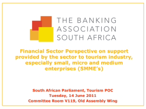 Financial Sector Perspective on support provided by the sector to