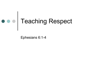 Teaching Respect - Medina Church of Christ