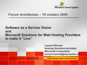 SaaS & Hosting Solutions - Microsoft Center
