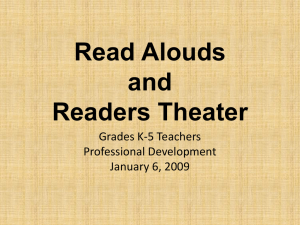 Read Alouds and Readers Theater