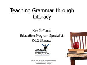 Integrating Grammar and Literacy