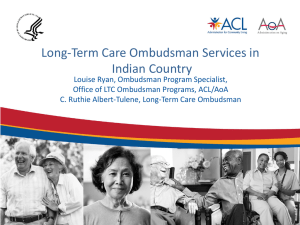 Long-Term Care Ombudsman Services in Indian Country