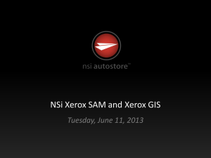 GIS and NSi Xerox SAM Monthly Call