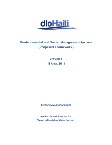II. dloHaiti's Environmental and Social Management System
