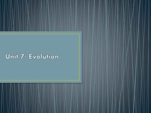 Unit 7: Evolution
