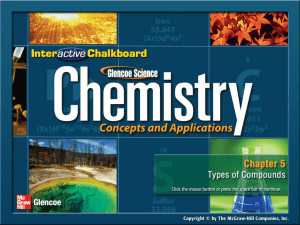 Chemistry: Concepts and Applications