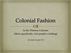 Colonial Fashion
