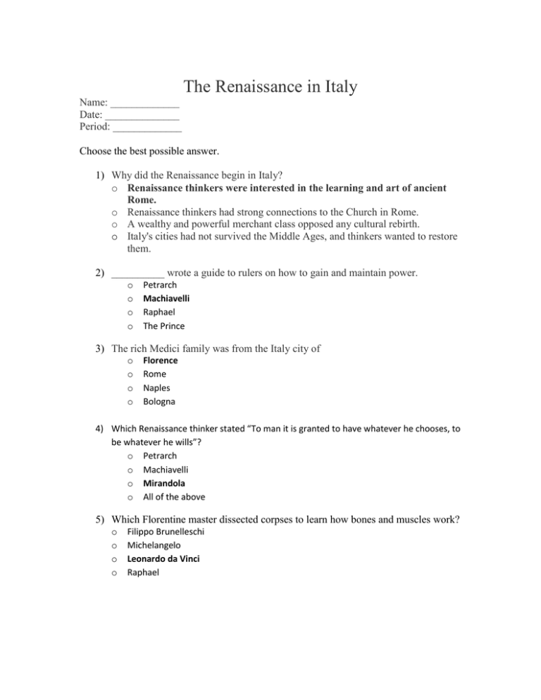 renaissance-in-italy-test-key