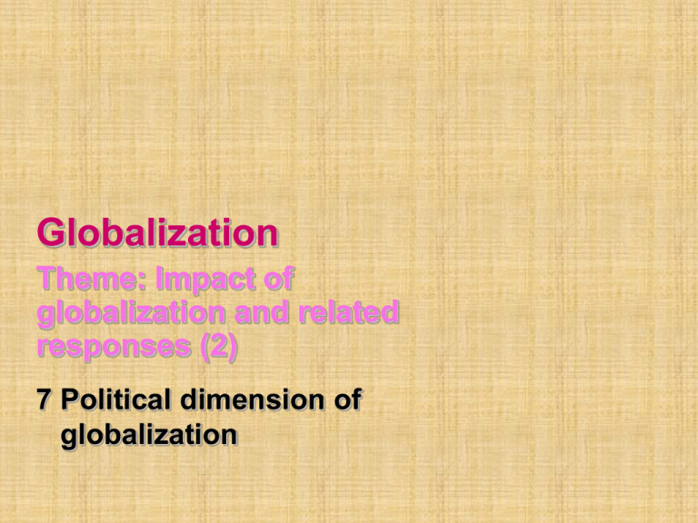  political Globalization 