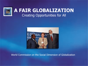 a fair globalization - Organization of American States