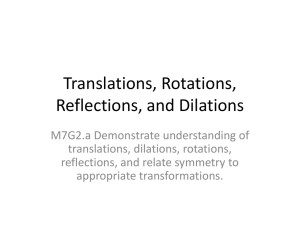 Translations, Rotations, Reflections, and Dilations