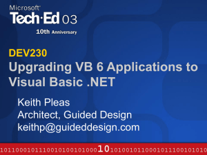 Upgrading VB 6.0 Applications to VB.NET