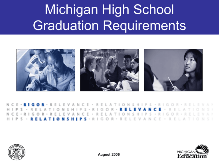 Michigan High School Graduation Requirements 2025