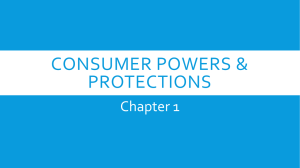 Consumer Powers & protections
