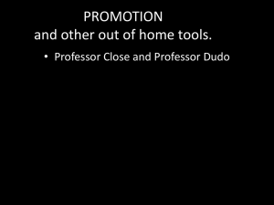 Promotion Notes