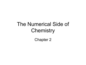 The Numerical Side of Chemistry