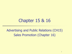 Advertising, Sales Promo, and PR