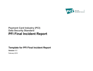 PFI RT Final Incident Response - PCI Security Standards Council